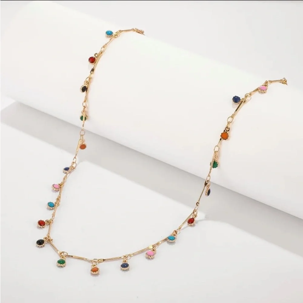Bohemian Colorful Beaded Necklace - Picture 2 of 5